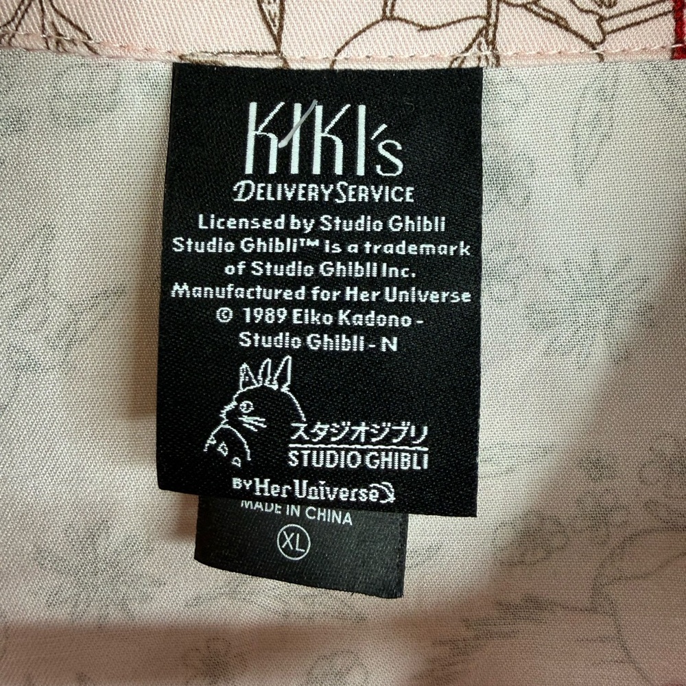 Her Universe Kiki’s Delivery Service Floral Button Front Dress Women’s XL Pink - Picture 4 of 8